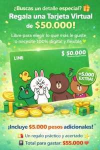 Tarjeta de Regalo Virtual de $50.000