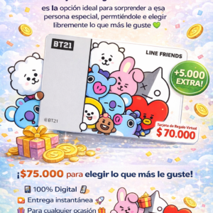 Tarjeta de Regalo Virtual de $70.000