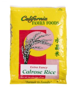 Bulto de Arroz para Sushi o Kimbap Calrose x 40 Lb