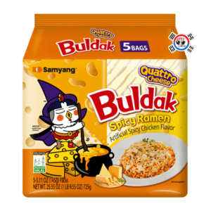Multipack Ramen Buldak 4 Quesos x 5 Und - Medio Picante