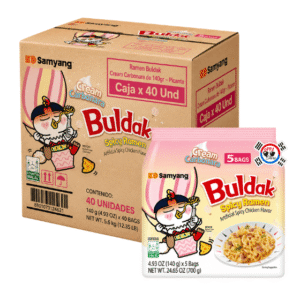 Ramen Buldak Cream Carbonara x 140gr Picante - Caja x 40 Und | Precio al por Mayor
