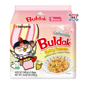 MultiPack Ramen Buldak Cream Carbonara de 140gr x 5 Und - Picante