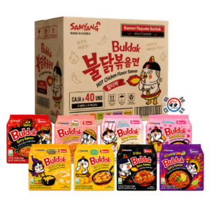Ramen Paquete Buldak Multisabor Caja x 40 Und (Sabores Surtidos)