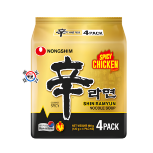 FamilyPack Ramen Shin con Sabor a Pollo x 4 Und - Picante