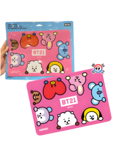 Mouse Pad Cuadrado Rosa Colección BT21 x 26cm
