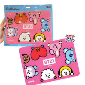 Mouse Pad Cuadrado Rosa Colección BT21 x 26cm