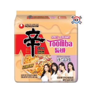 FamilyPack Ramen Shin Tommba Cremoso - Edición Especial Aespa x 137gr de 4 Und - Picante