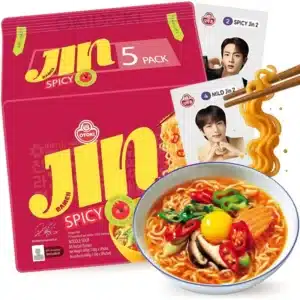 Multipack Ramen Jin Rojo x 5 Und - Picante (Incluye Tatuaje)