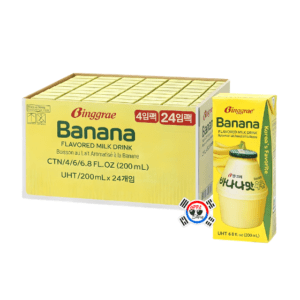 Leche de Banana Coreana de Binggrae x 200ml - Caja x 24 Und