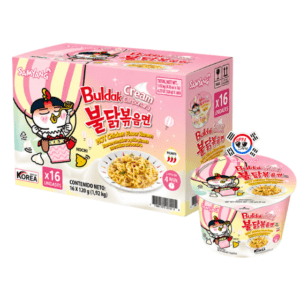 Bowl Ramen Buldak Cream Carbonara de 120gr Picante – Caja x 16 Und | Precio al por Mayor