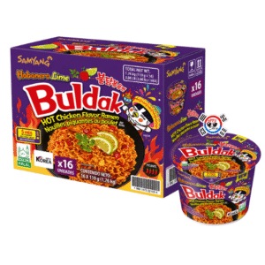 Bowl Ramen Buldak Habanero Lima x 110gr Picante - Caja x 16 Und  | Precio al por Mayor