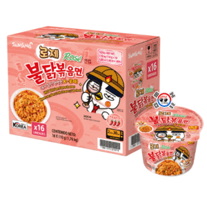 Bowl Ramen Buldak Pollo K-Rosé x 110gr Picante - Caja x 16 Und | Precio al por Mayor