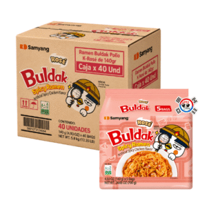 Ramen Buldak Pollo K-Rosé x 140gr Dulce Picante - Caja x 40 Und | Precio al por Mayor