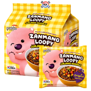 FamilyPack Ramen ZanMang Loopy Jjajang de 110gr x 4 Und - Suave Picante