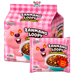 FamilyPack Ramen ZanMang Loopy Jjajang de 110gr x 4 Und - Picante
