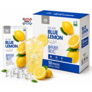 Bebida Coreana en Bolsa Ice Ade Blue Lemon x 230 ml – Caja x 50 Und | Precio al por Mayor