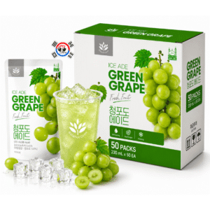 Bebida Coreana en Bolsa Ice Ade Uva Verde x 230 ml – Caja x 50 Und | Precio al por Mayor