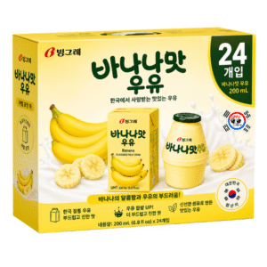 Leche Coreana Sabor Banana Binggrae de 24 Und x 200 mL