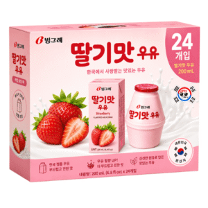 Leche Coreana Sabor Fresa Binggrae de 24 Und x 200 mL