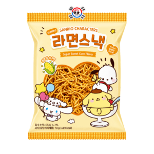 Mega Snack Ramen Pompompurin Maíz Dulce Coreano x 70gr