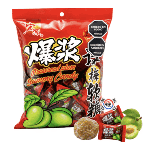 Bolsa Caramelos Ciruela HongYuan (Preserved Plum Gummy Candy) 500 g x 70 Und