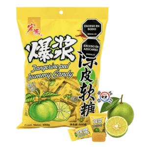 Bolsa Caramelos Cáscara de Mandarina HongYuan (Tangerine Peel Gummy Candy) 500 gr x 70 Und