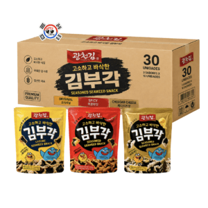 Caja de Snacks Coreanos de Alga Marina Sazonada Multisabor x 30 Unid | Precio al por Mayor