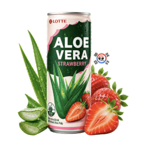 Bebida Coreana Aloe Vera y Fresa Lotte x 240 ml