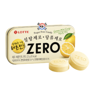 Lotte ZERO Lemon Mint Candy – Caramelos Sin Azúcar de Limón y Menta X 28gr